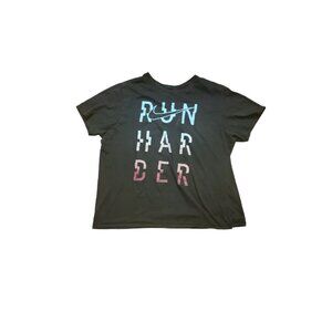 Nike SwooshShirt Adult Extra Large Run Harder Logo Athletic Cut XL Black